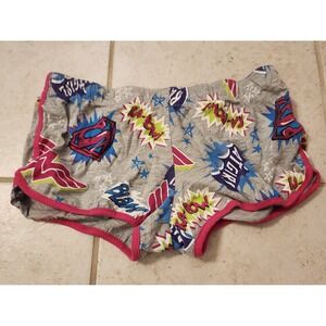 DC Comics Originals Womens Gray Supergirl Batgirl Pajama Sleep Shorts Medium